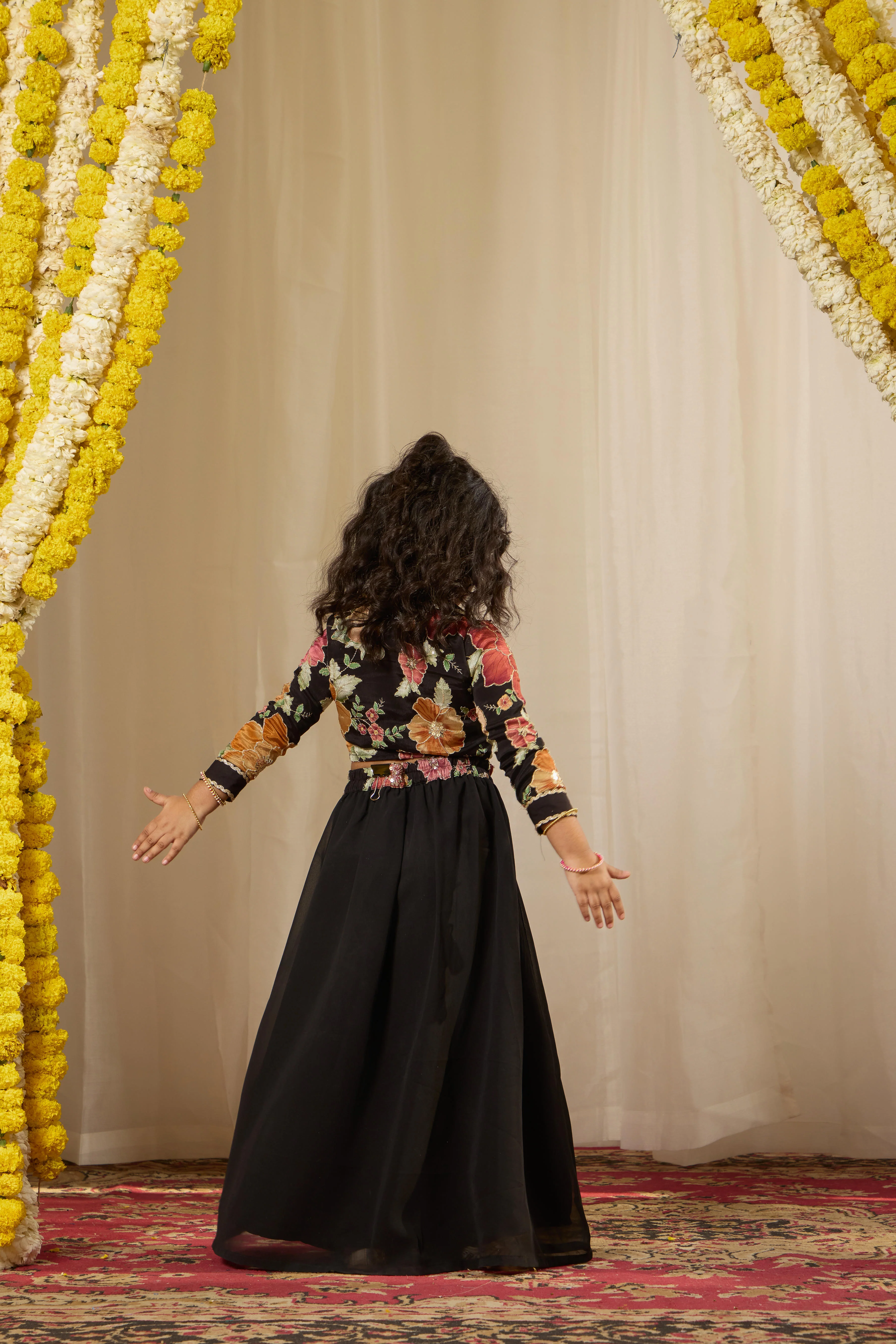 Alaya Kids Midnight Muse Lehenga Set - Image 4