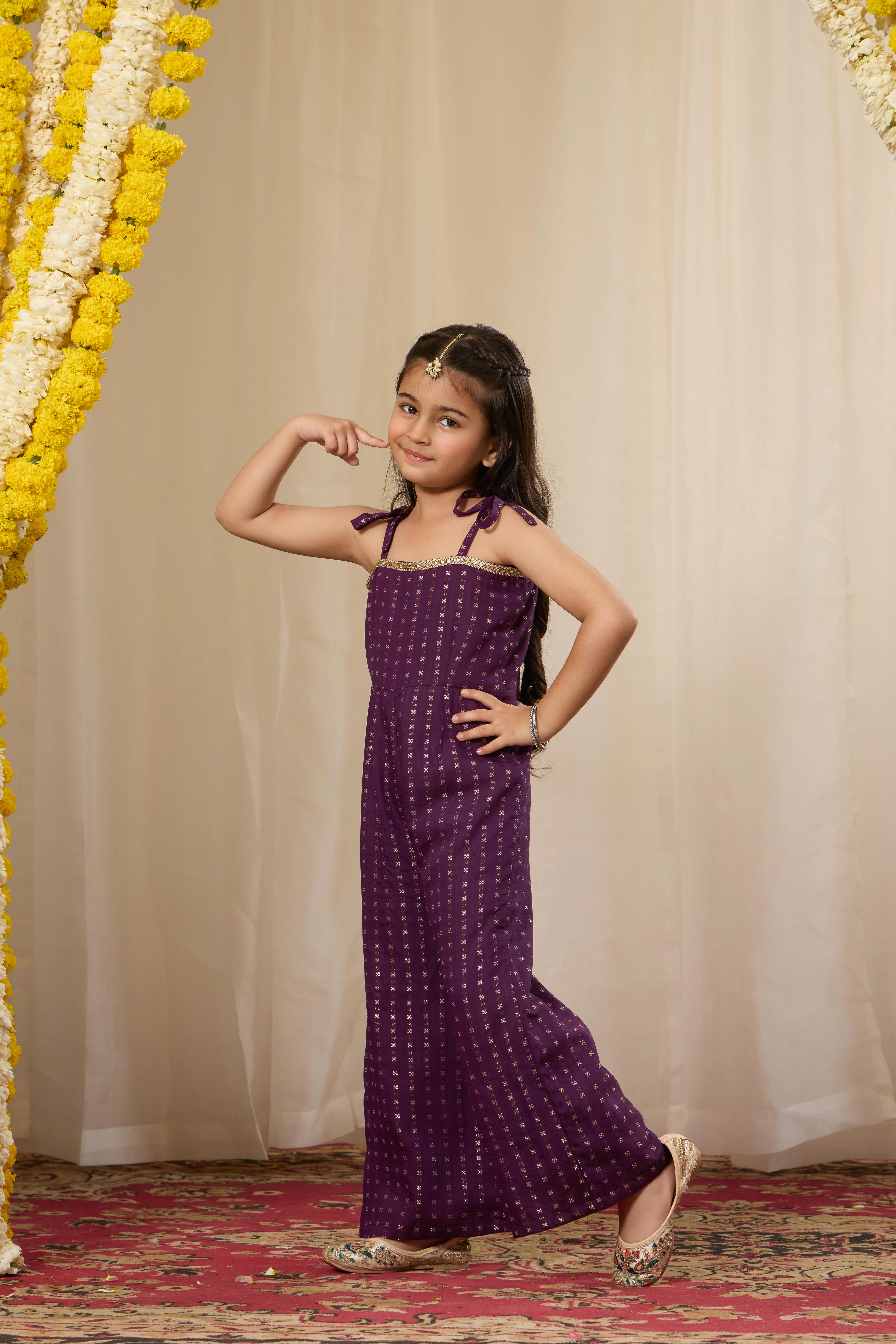 Alaya Kids Peak Purple Jumpsuit - Image 3